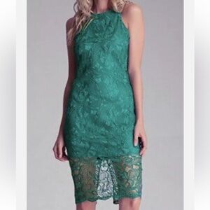 Bebe lace zipper dress